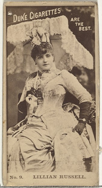 :Card Number 9 Lillian Russell from the Actors and Actresses-16x12"(A3) Poster