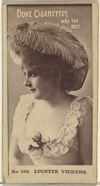 :Card Number 182 Lucette Vickers from the Actors and Actress-16x12"(A3) Poster