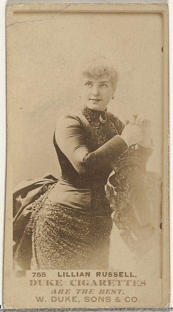 :Card Number 755 Lillian Russell from the Actors and Actress-16x12"(A3) Poster