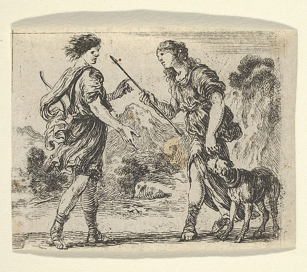 Stefano della Bella :Cephalus and Procris from 'Game of Myth-16x12"(A3) Poster