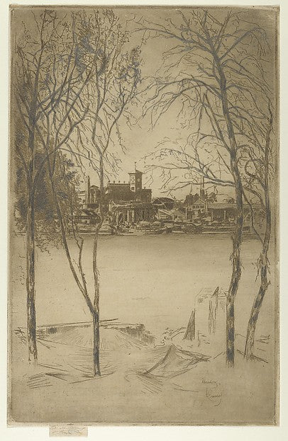 Théodore Roussel:Laburnums and Battersea 1889–90-16x12"(A3) Poster