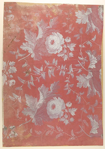 Design for Patterned Silk c1780–1825-Attributed to Jean Franço,  Poster Print Wall Art