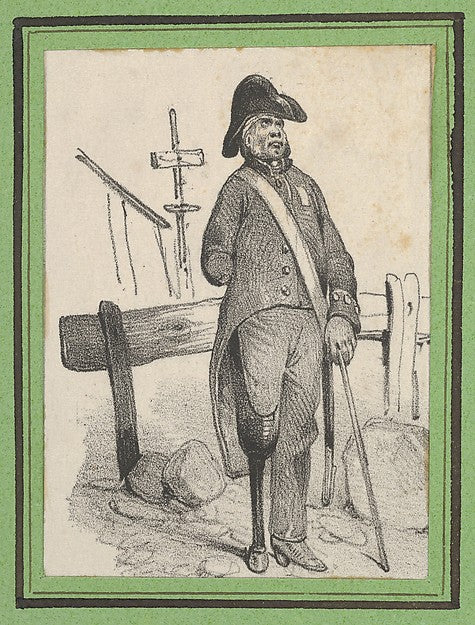 Victor Adam:Soldier with a pegleg mid–19th century-16x12"(A3) Poster