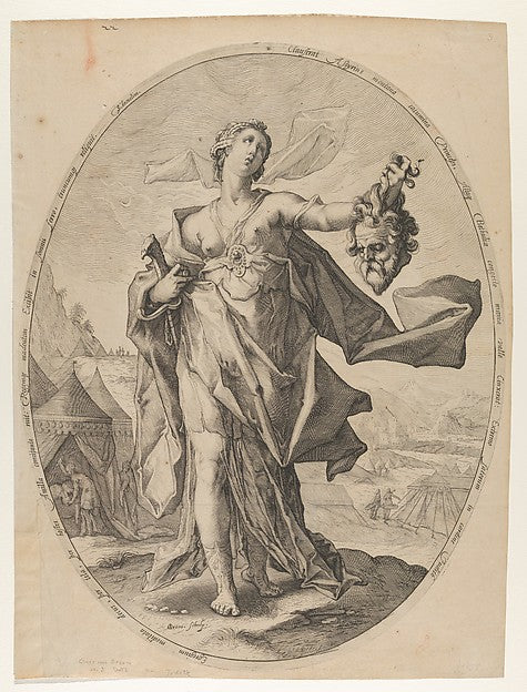 Nicolaes Braeu , After Hendrick Goltzius:Judith from Heroes -16x12"(A3) Poster