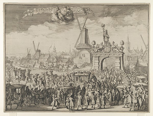 Romeyn de Hooghe:Entrance of William III into The Hague from-16x12"(A3) Poster