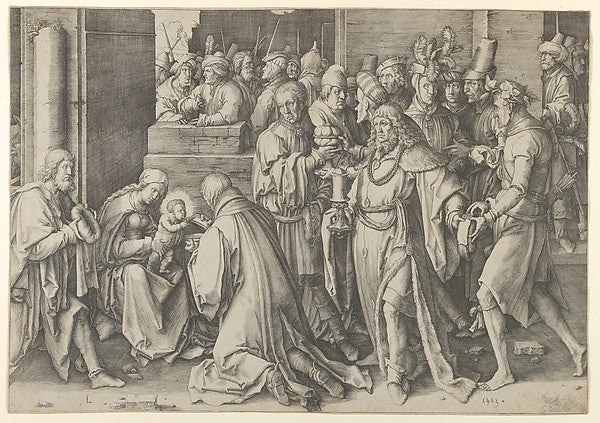Adoration of the Magi 1513-Lucas van Leyden,  Poster Print Wall Art