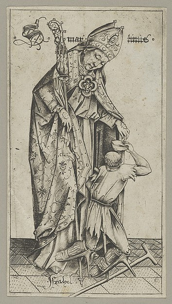 Saint Martin n.d.-Israhel van Meckenem,  Poster Print Wall Art