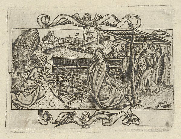 Israhel van Meckenem , After Master ES - The Nativity , Poster Print Wall Art