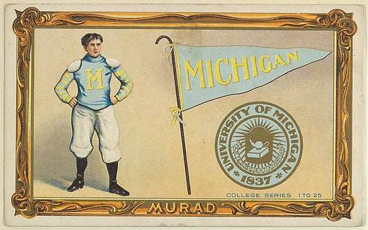 :University of Michigan version one part of the College Seri-16x12"(A3) Poster