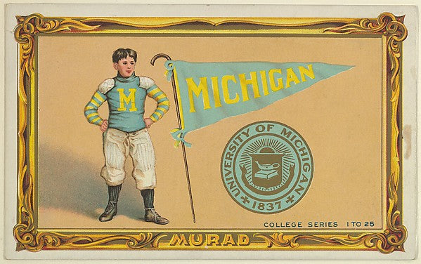 :University of Michigan version two part of the College Seri-16x12"(A3) Poster
