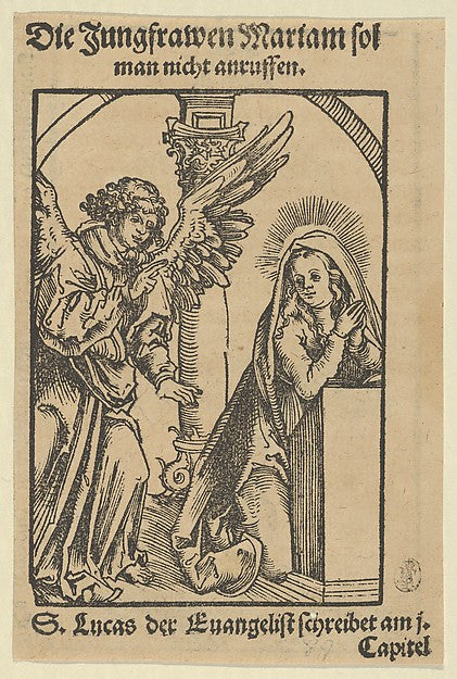 Lucas Cranach the Elder:The Annunciation -16x12"(A3) Poster