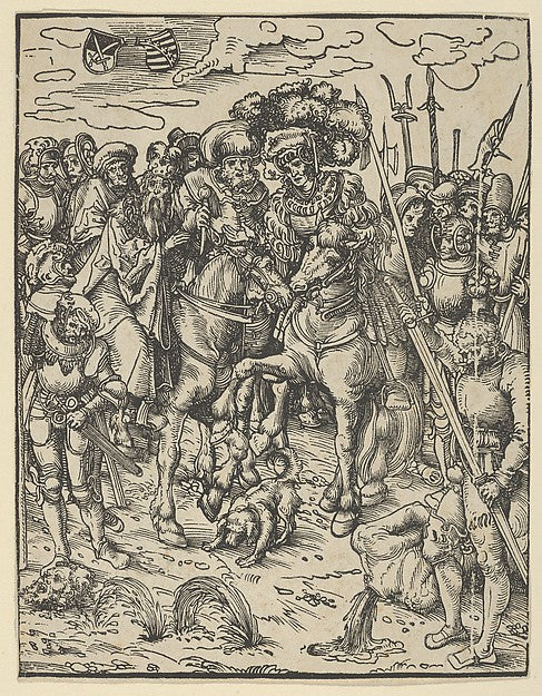 After Lucas Cranach the Elder:Reverse copy of The Martyrdom -16x12"(A3) Poster
