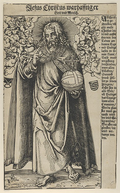 Lucas Cranach the Elder:Christ from Christ the Apostles and -16x12"(A3) Poster