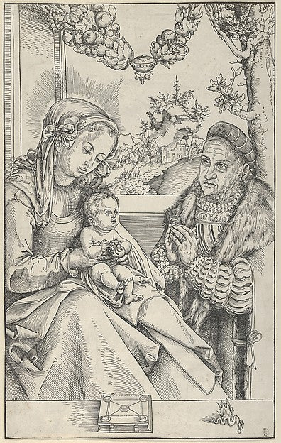 Frederick the Wise in Prayer before the Virgin and Child 1490–,  Poster Print
