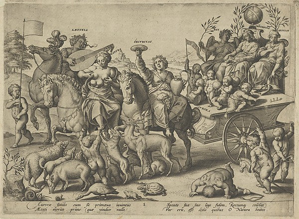 Hieronymus Wierix , After Ambrosius Francken I:Childhood fro-16x12"(A3) Poster