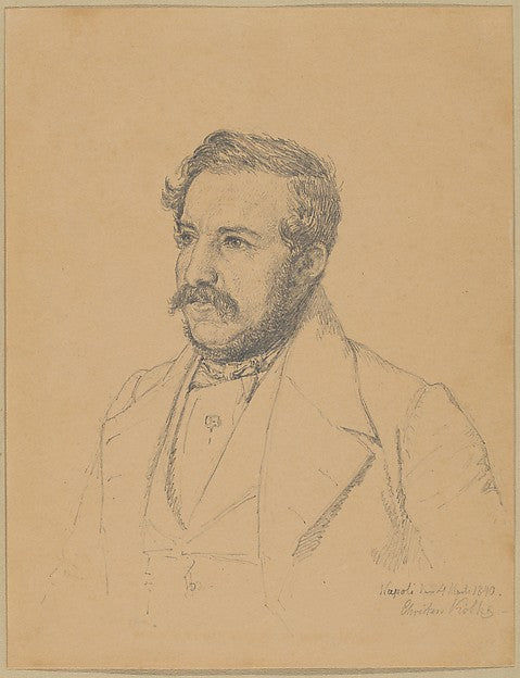 Christen Købke - Portrait of Christophe Louis Engelhard Dalgas, Poster Print Wall Art