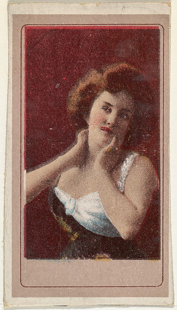 :Actress holding up hands to throat and face from the Actres-16x12"(A3) Poster