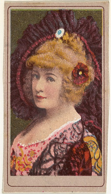 :Actress wearing red flower in hair from the Actresses serie-16x12"(A3) Poster