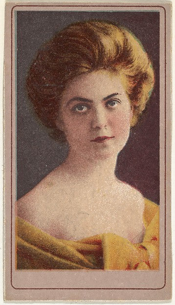 :Actress wearing yellow gown from the Actresses series issue-16x12"(A3) Poster