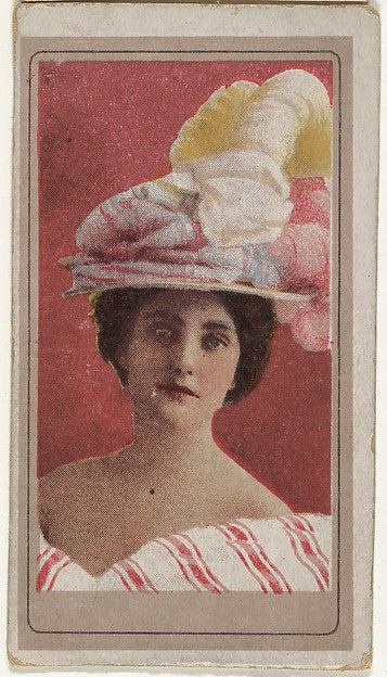 :Actress wearing pink and white striped gown from the Actres-16x12"(A3) Poster