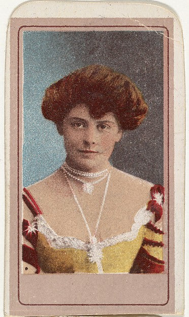 :Actress wearing pearl necklace from the Actresses series is-16x12"(A3) Poster