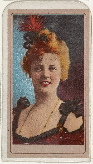 :Actress wearing red feather in hair from the Actresses seri-16x12"(A3) Poster