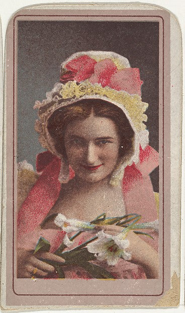 :Actress holding white lilies from the Actresses series issu-16x12"(A3) Poster