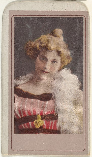 :Actress wearing white feathers around shoulders from the Ac-16x12"(A3) Poster