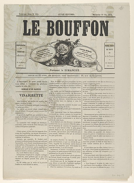 Le Bouffon - Le Salon de 1868 May 10,1868-After Gustave Courb,  Poster Print Wall Art