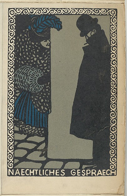 Nightly Conversations  1907-Moriz Jung  Moravia 1885–1915 Mani, Poster Print