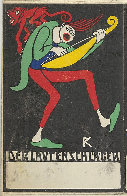 Rudolf Kalvach - The Lute Player 1907, Poster Print Wall Art