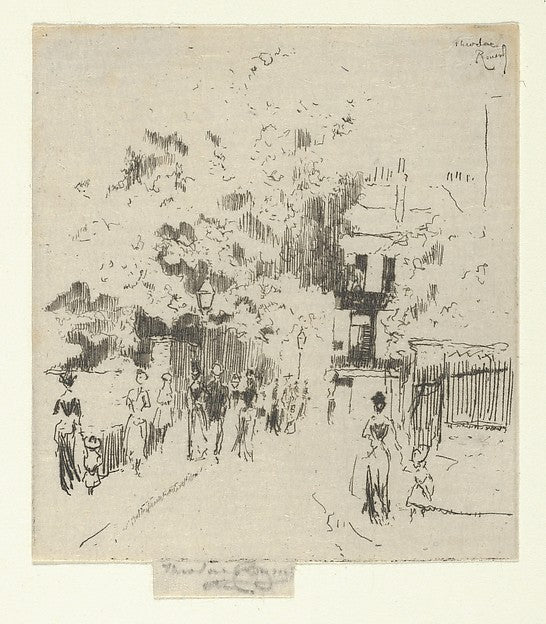 Théodore Roussel:Bank Holiday Corner of Beaufort Street Chel-16x12"(A3) Poster