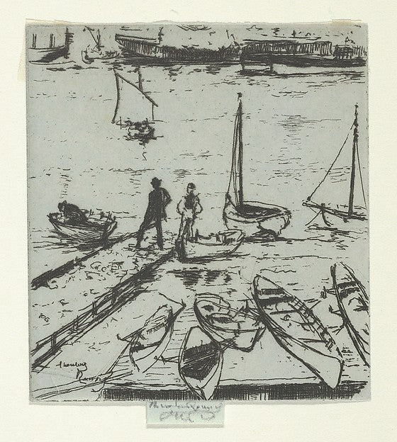 Théodore Roussel:Pleasure Boats Chelsea 1888–89-16x12"(A3) Poster