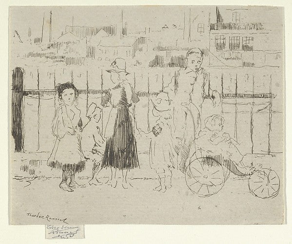 Théodore Roussel:Events Over the Railings Chelsea Embankment-16x12"(A3) Poster