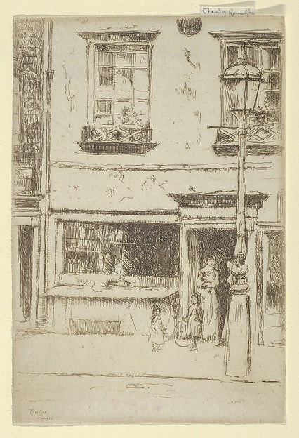 Théodore Roussel:The Little Fish Shop Chelsea Embankment 188-16x12"(A3) Poster