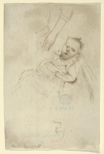 Théodore Roussel:Portrait of Margery Chambers Aged 10 1890-16x12"(A3) Poster