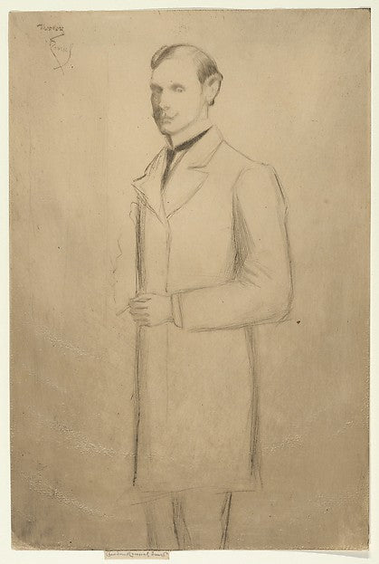Théodore Roussel:Portrait of Walter Dowsdeswell Esq. 1890-16x12"(A3) Poster