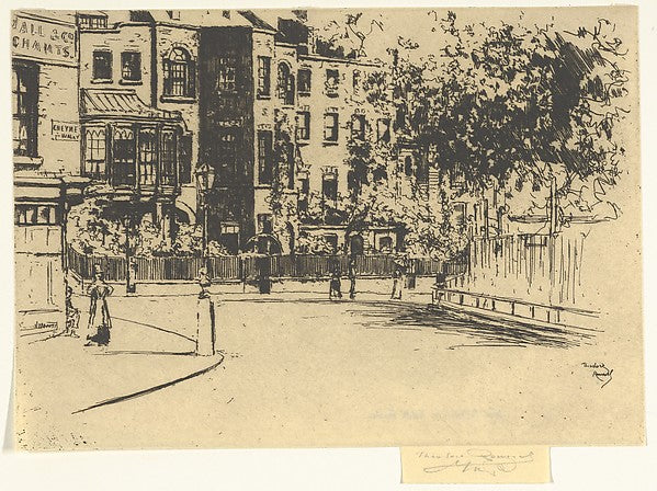 Théodore Roussel:The Corner of Cheyne Walk Chelsea 1888–89-16x12"(A3) Poster