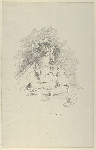 Théodore Roussel:La Liseuse The Reader Lamplight 1890–94-16x12"(A3) Poster