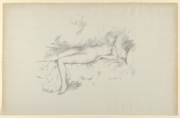 Théodore Roussel:Study from the Nude Figure Reclining 1890–9-16x12"(A3) Poster