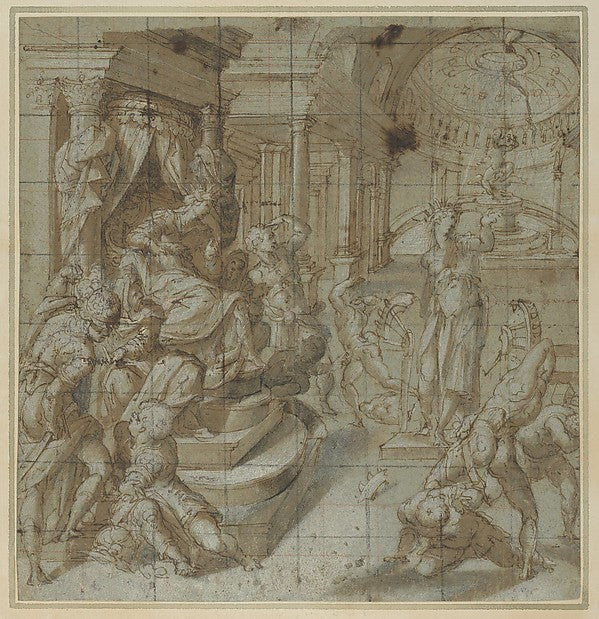 Carlo Portelli - The Martyrdom of St. Catherine of Alexandria , Poster Print Wall Art