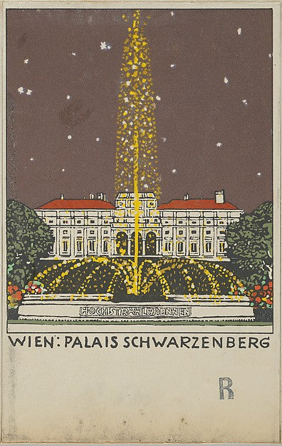 Attributed to Urban Janke - Vienna -  Palais Schwarzenberg 1908, Poster Print Wall Art