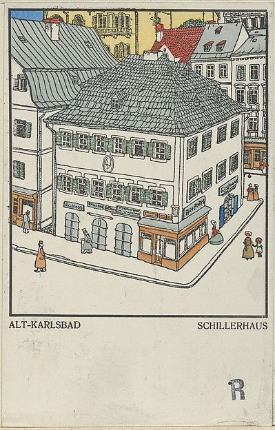 Alois Leupold-Löwenthal - Old Karlsbad -  Schiller House Alt-Kar, Poster Print Wall Art