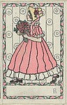 Girl with a Bouquet of Flowers 1910-Anonymous, Austrian, Vienn, Poster Print