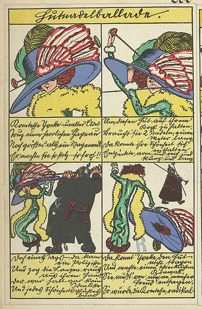 Moriz Jung Moravia 1885–1915 Manilowa ) - Hatpin Ballad 1911, Poster Print Wall Art