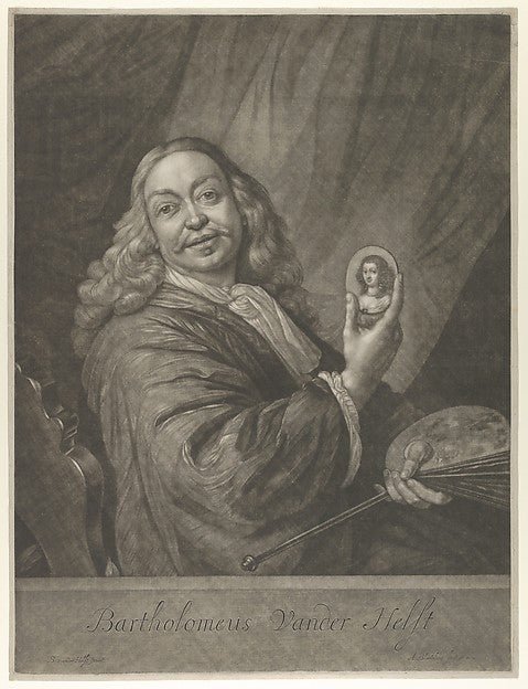 Bartholomeus van der Helst c1670-Abraham Blooteling, After Bar,  Poster Print Wall Art