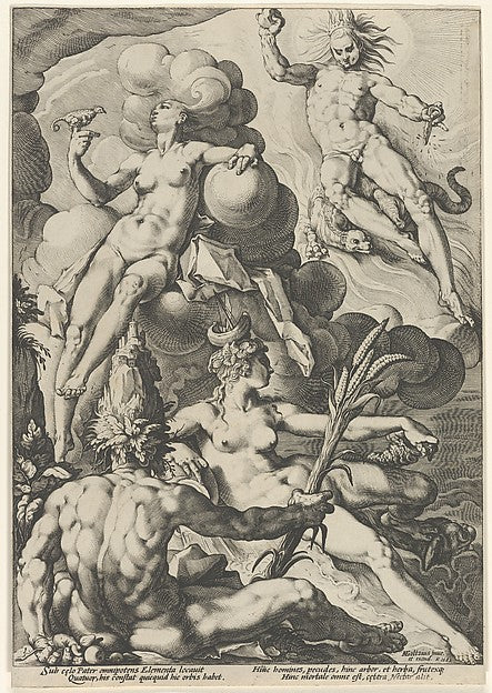 The Four Elements 1588-Jacob Matham,After Hendrick Goltzius,  Poster Print Wall Art