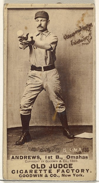 :William Walter "Wally" Andrews 1st Base Omaha Omahogs/Lambs-16x12"(A3) Poster