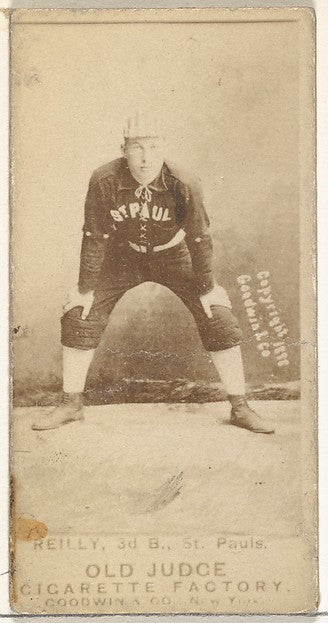 :Charles Thomas "Charlie" Reilly 3rd Base St. Paul Apostles-16x12"(A3) Poster