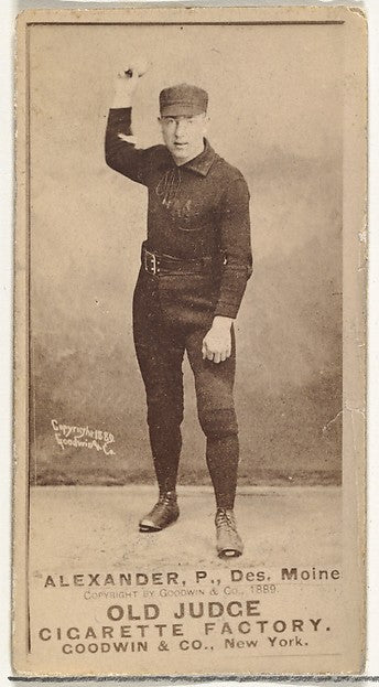 :Alexander Pitcher Des Moines from the Old Judge series for-16x12"(A3) Poster